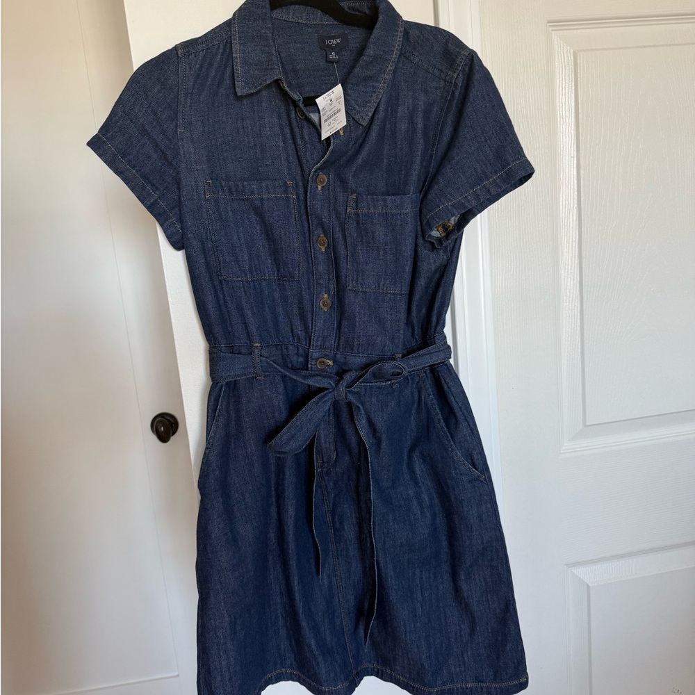 J. Crew Denim Short Sleeve Dress